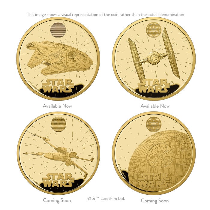 Star Wars 2024 UK 1oz Gold Proof Four-Coin Collection
