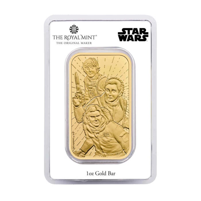 Star Wars Light Side 1oz Gold Minted Bar