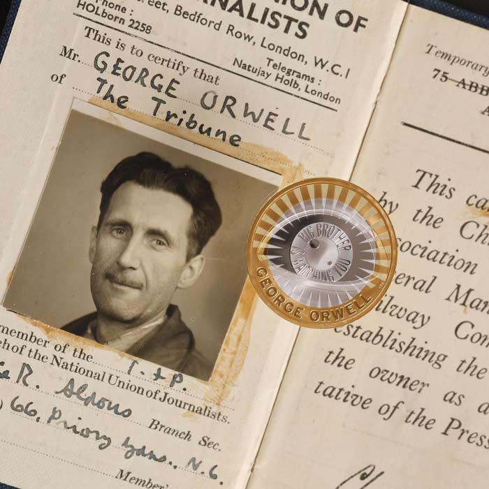 Life and Work of George Orwell Celebrated on a £2 Coin Life and Work of George Orwell Celebrated on a £2 Coin