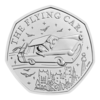The reverse of the 2025 Harry Potter: The Flying Car 50p coin.