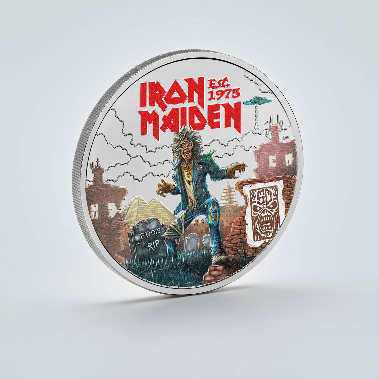 Iron Maiden 2025 UK £5 Brilliant Uncirculated Colour Coin Iron Maiden 2025 UK £5 Brilliant Uncirculated Colour Coin
