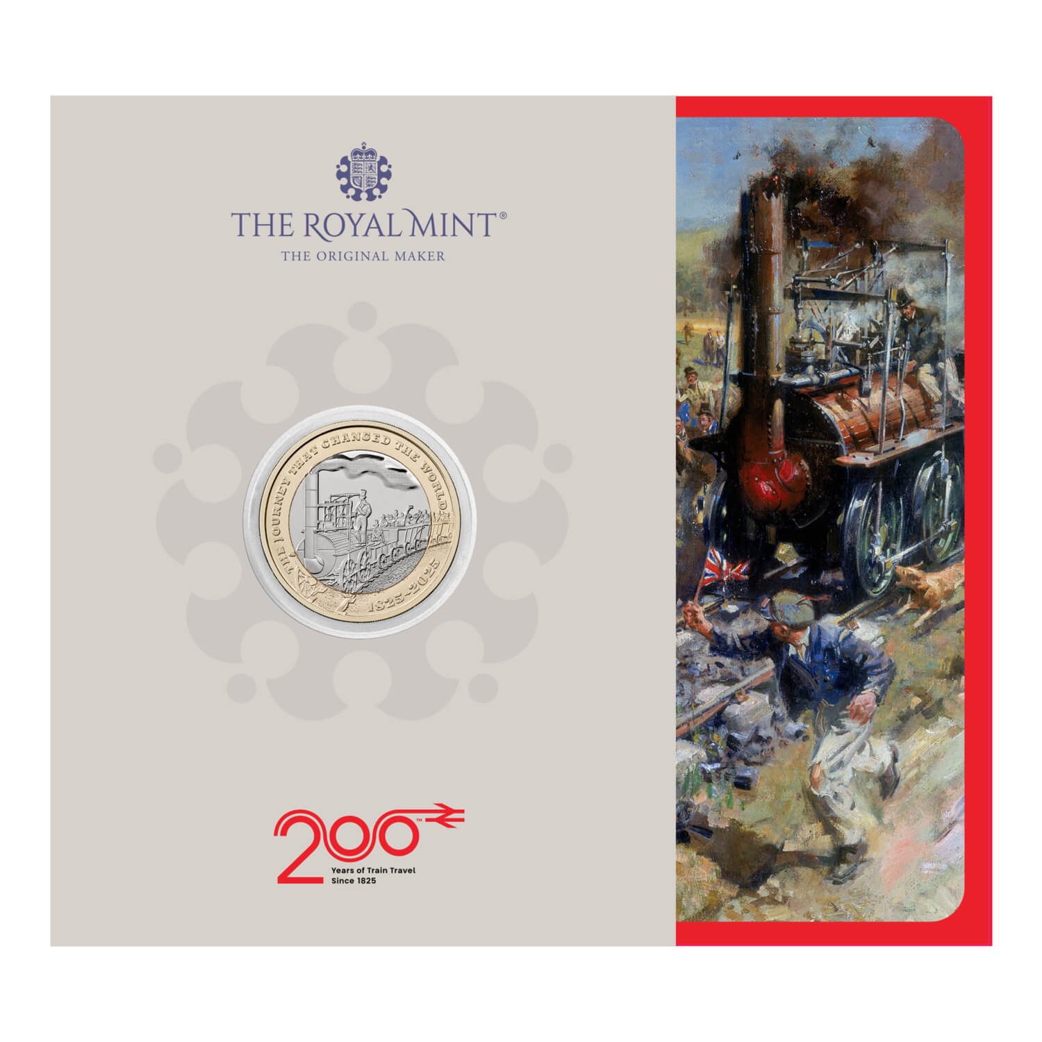 200 Years of The Modern Railway 2025 UK £2 Brilliant Uncirculated Coin 200 Years of The Modern Railway 2025 UK £2 Brilliant Uncirculated Coin
