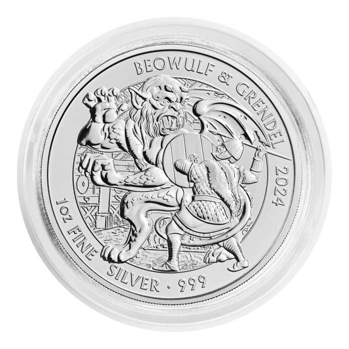 Beowulf & Grendel 2024 1oz  Silver Bullion Coin