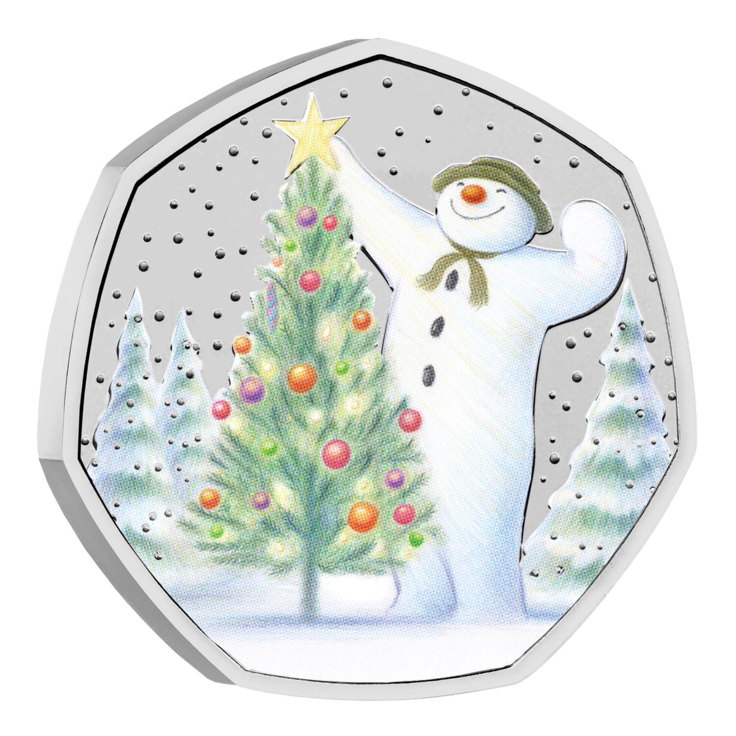 TheSnowman2024UK50pBrilliantUncirculatedColourCoin