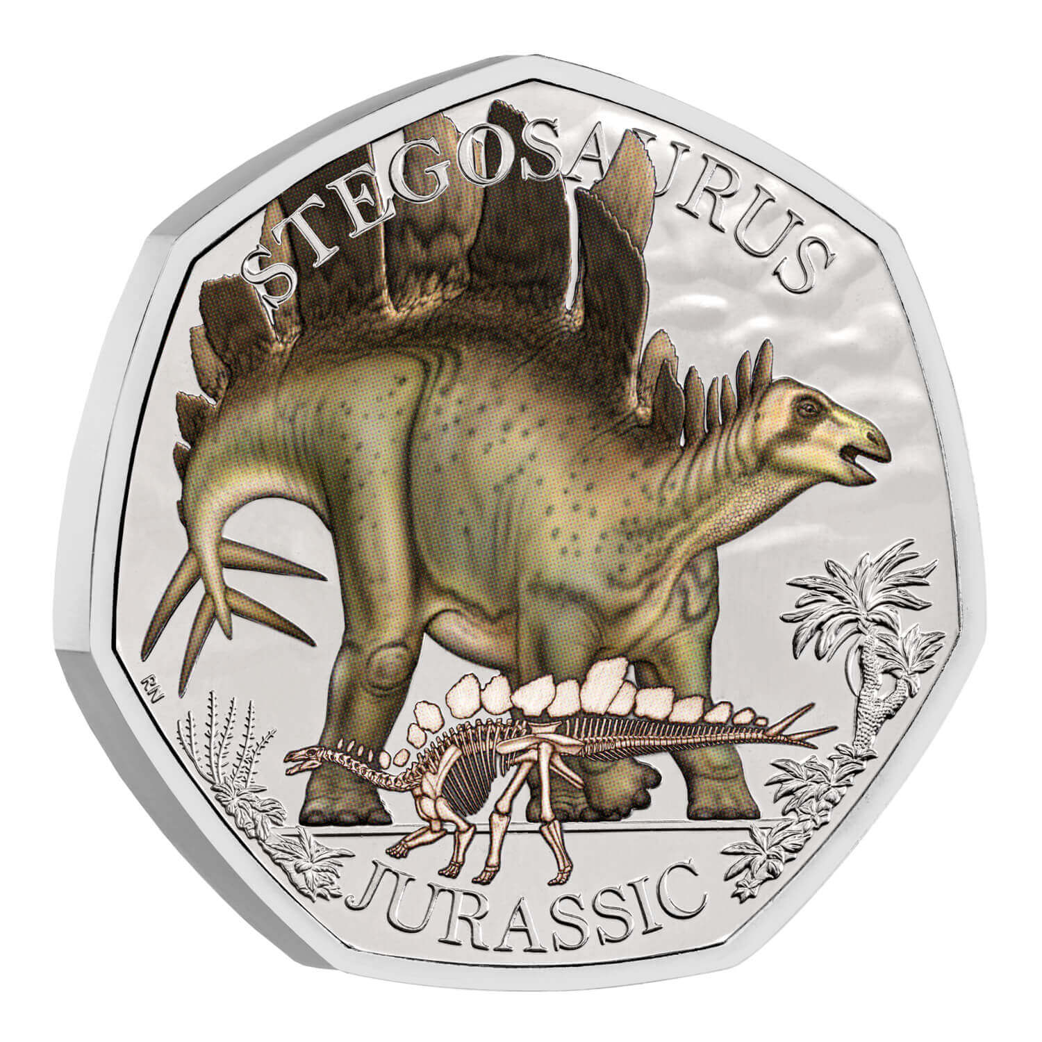 Stegosaurus2024UK50pBrilliantUncirculatedColourCoin