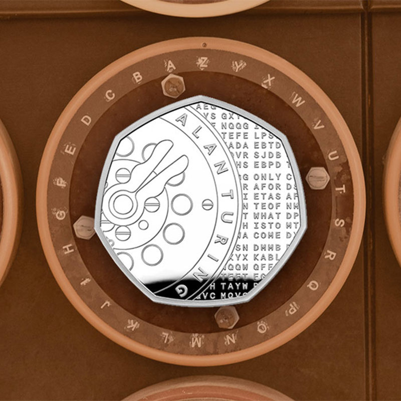 The Royal Mint celebrates Alan Turing on a collectable 50p coin