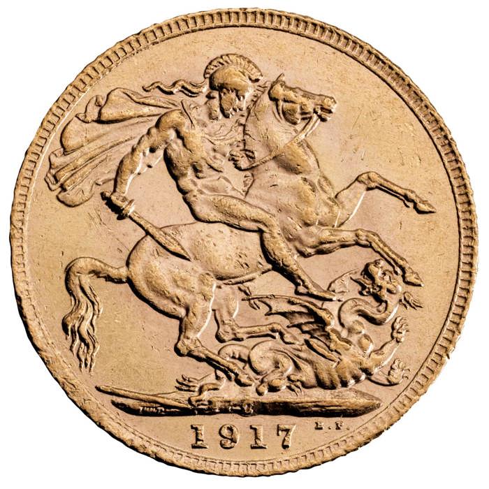 1917 George V Sovereign, Canada Mint Mark