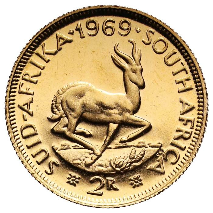 1965-1983 South Africa Gold 2 Rand