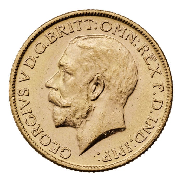 1915 George V Sovereign, Melbourne Mint Mark