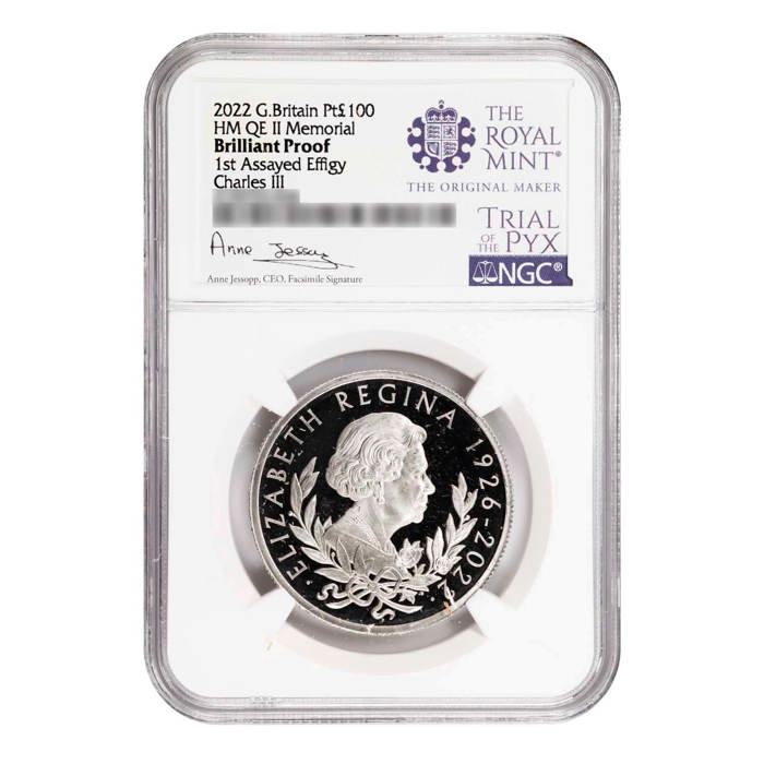 2022 Her Majesty Queen Elizabeth II Memorial One Ounce Proof Platinum Coin