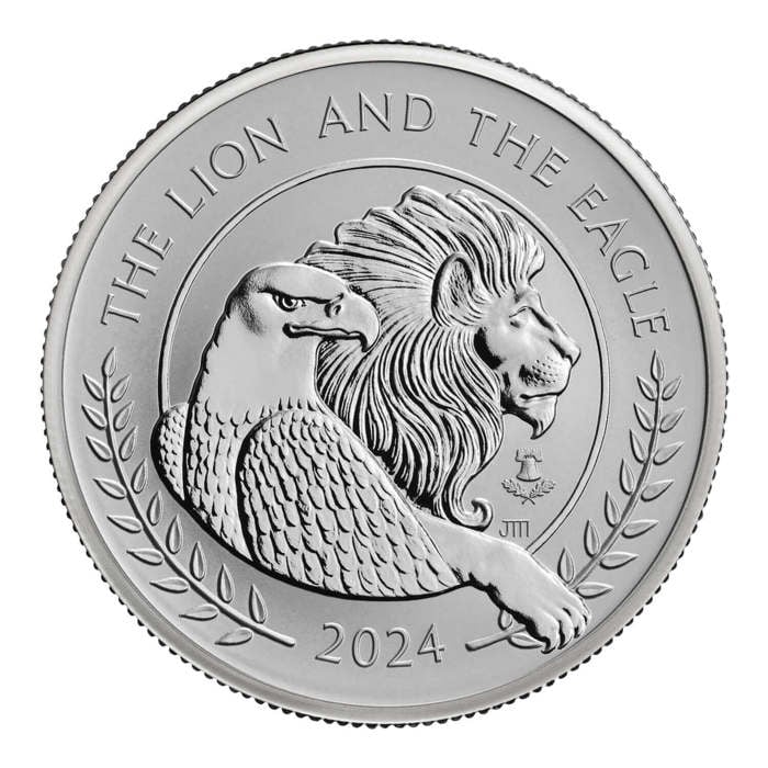 The Lion and The Eagle 2024 UK 2oz Silver Proof Coin  