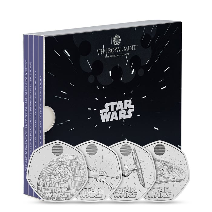 Star Wars 2024 UK 50p Brilliant Uncirculated Four-Coin Collection