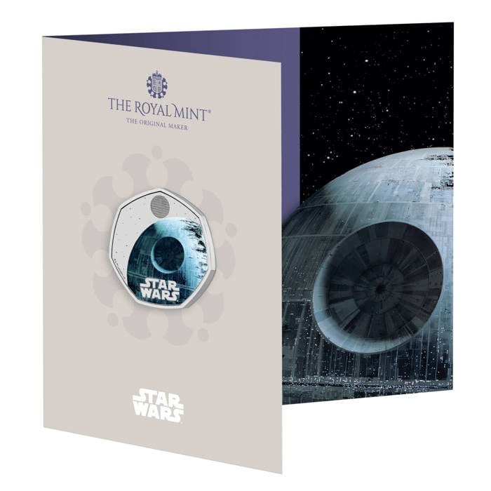 Star Wars Death Star ll 2024 UK 50p Brilliant Uncirculated Colour Coin 
