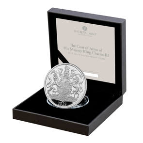 The Coat of Arms of His Majesty King Charles III 2025 UK £5 Silver Proof Coin