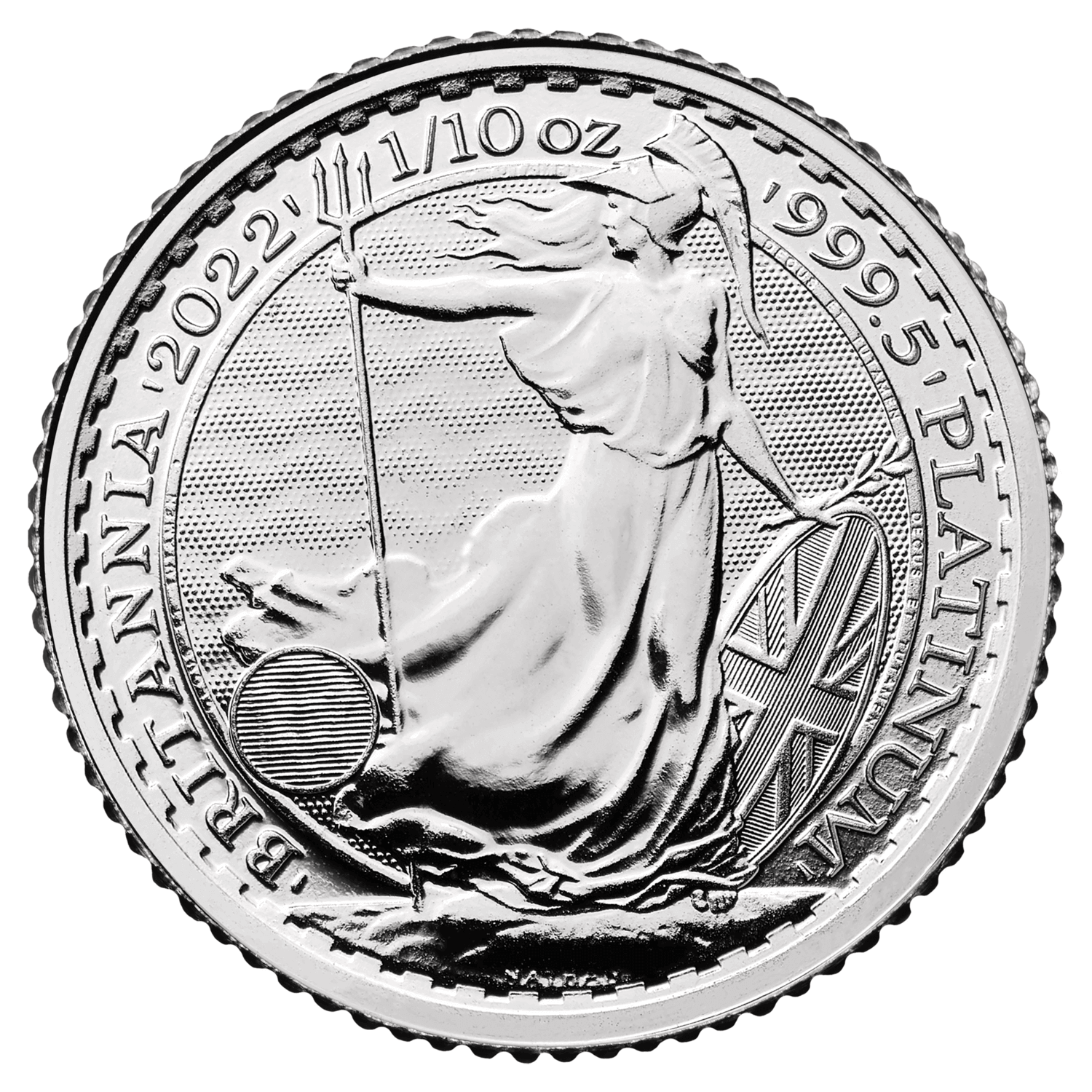 Britannia 2022 1/10 oz Platinum Bullion 25 Coin Tube Bullion