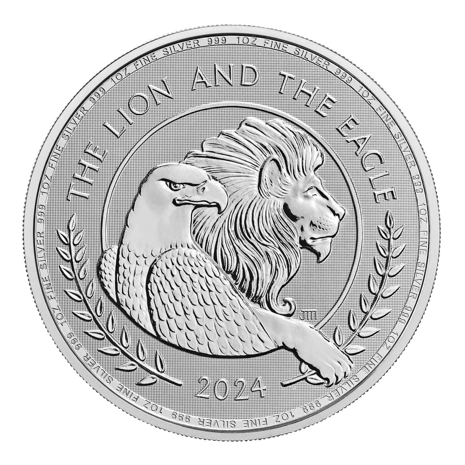 The British Lion American Eagle 2024 1oz Silver Bullion Coin