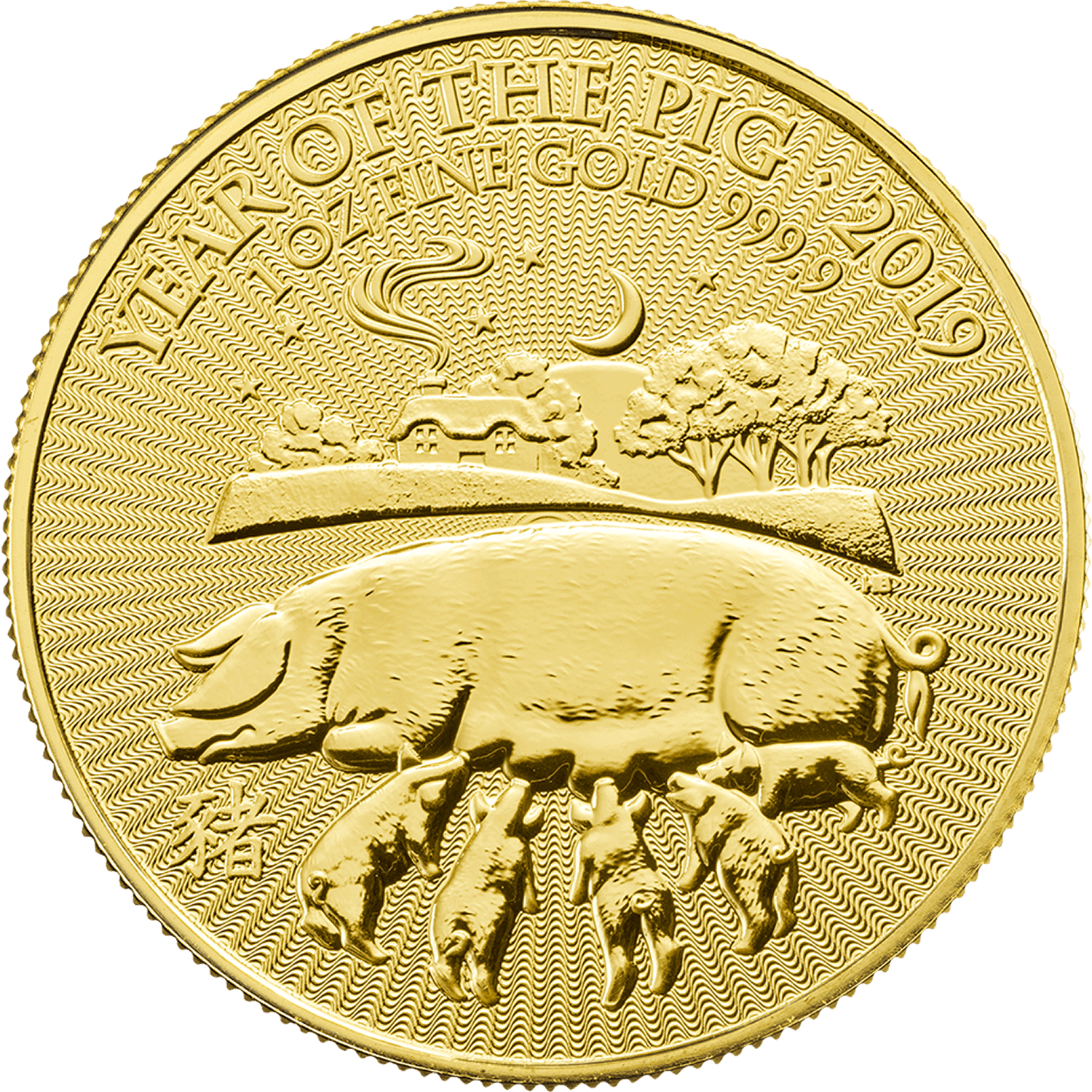 Lunar Year of the Pig 2019 UK 1 oz Gold Bullion Coin | The Royal Mint