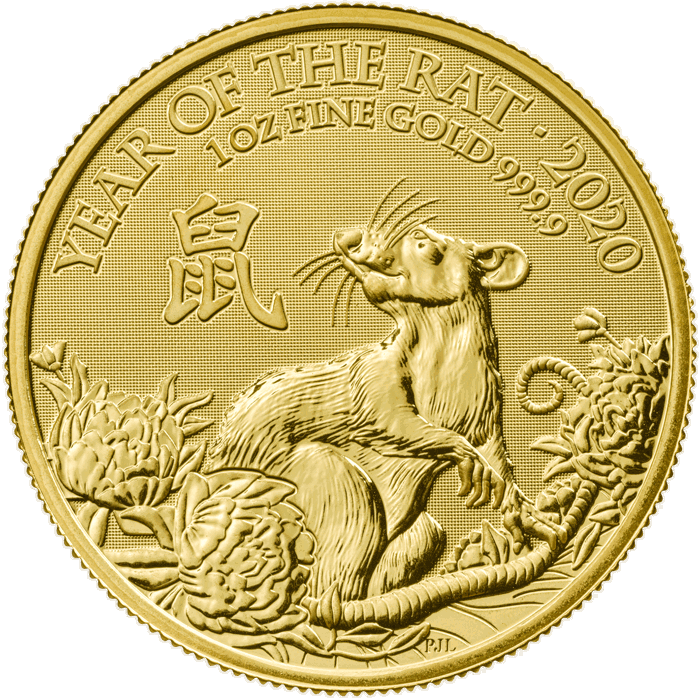 Lunar 2020 Year of the Rat 1 oz Gold Bullion Coin