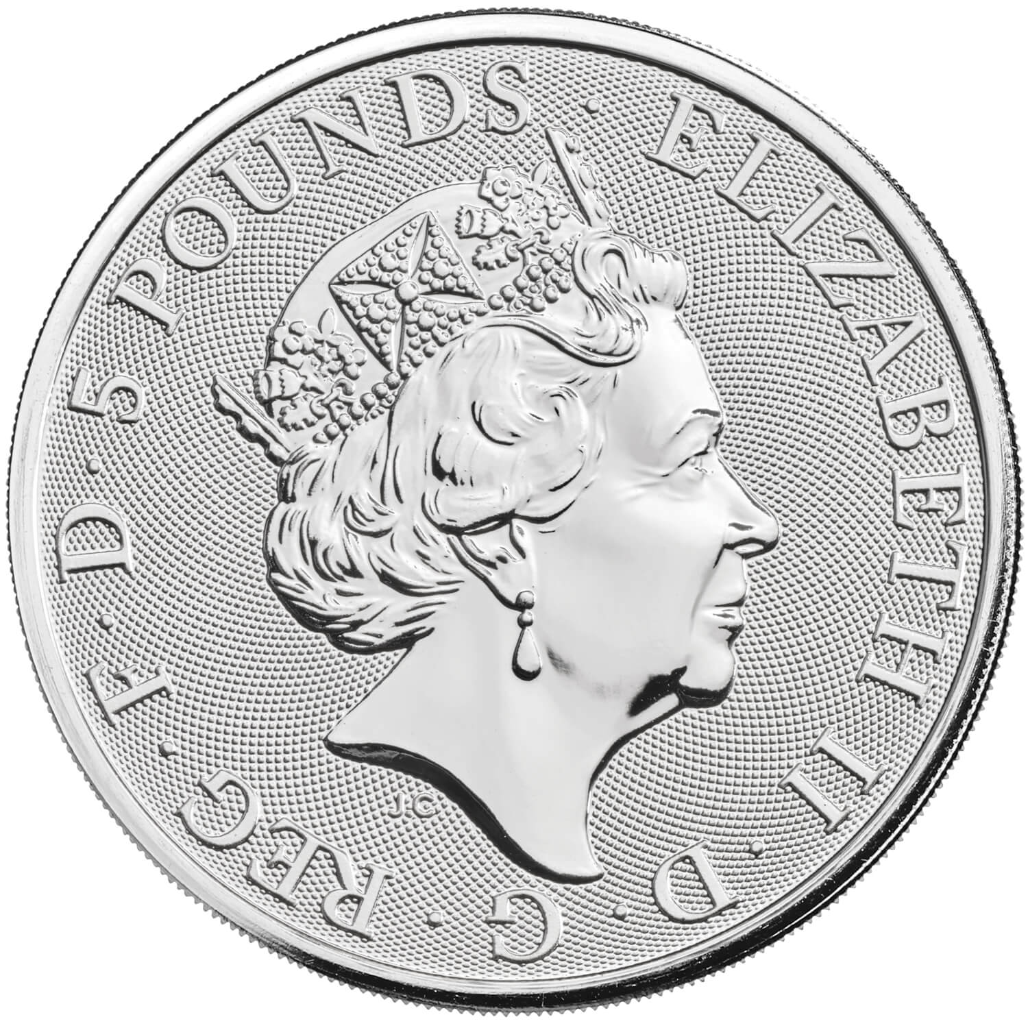 Queen's Beasts White Greyhound 2oz Silver Bullion Coin