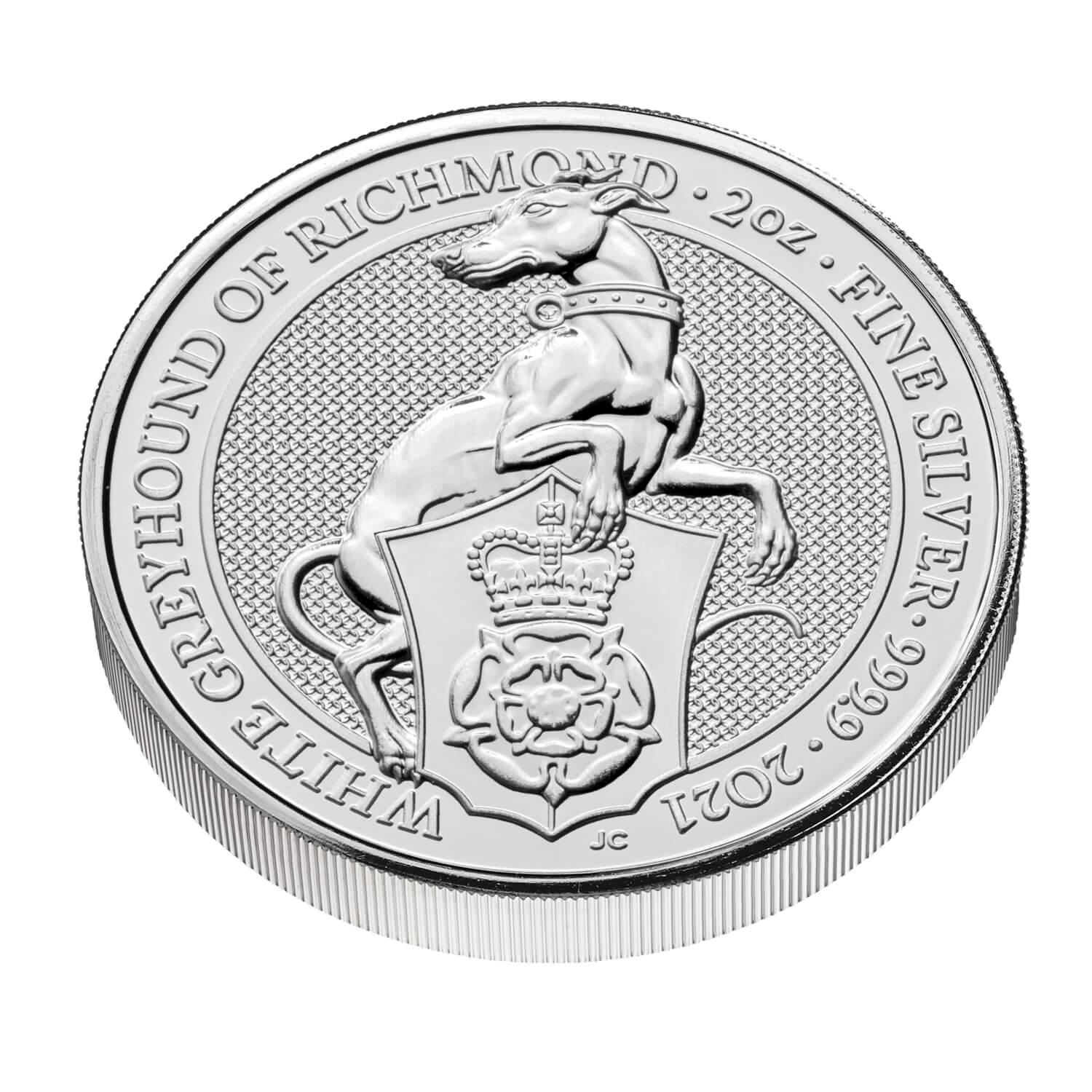 Queen's Beasts White Greyhound 2oz Silver Bullion Coin