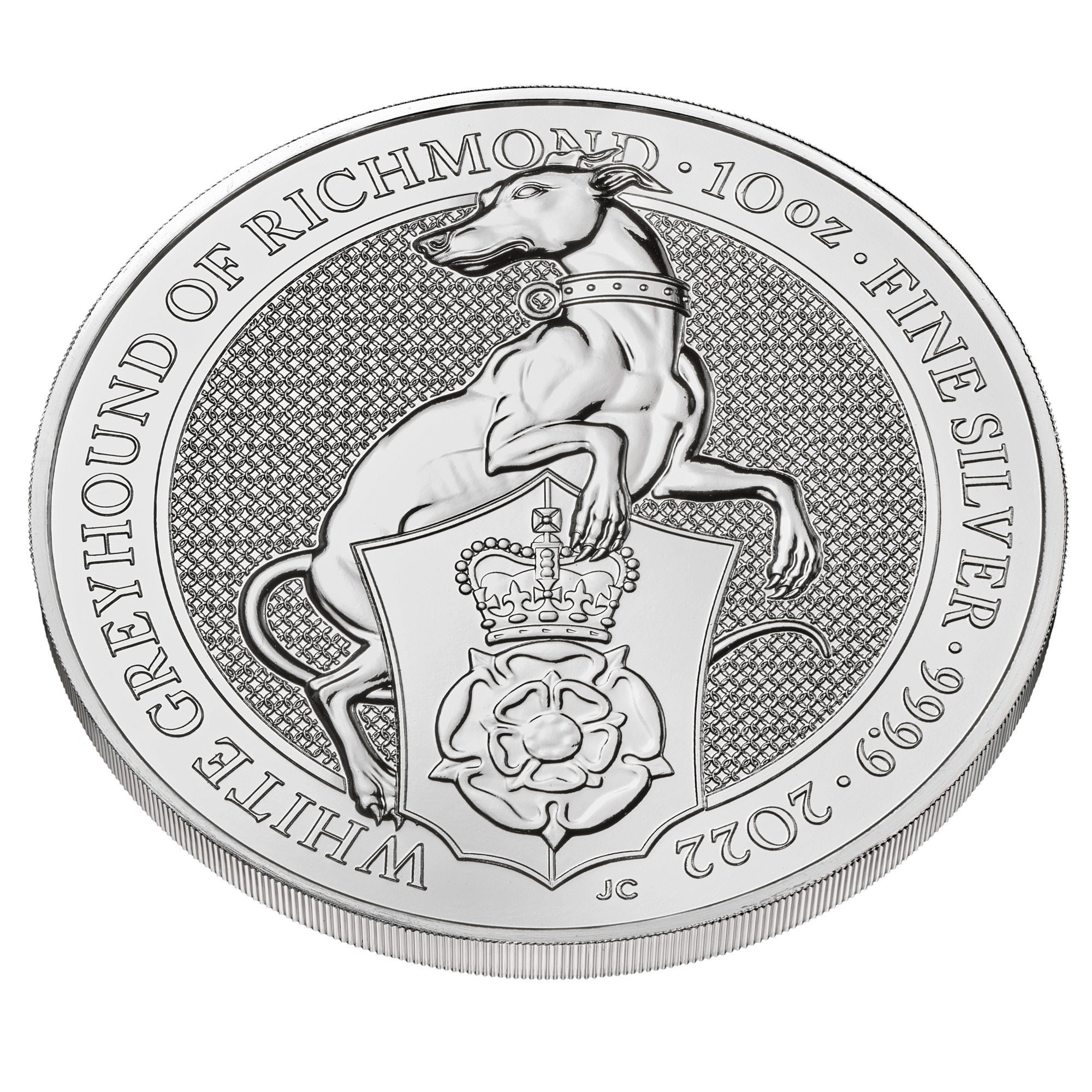 Queen's Beasts 2022 White Greyhound Richmond 10oz Silver Bullion Coin