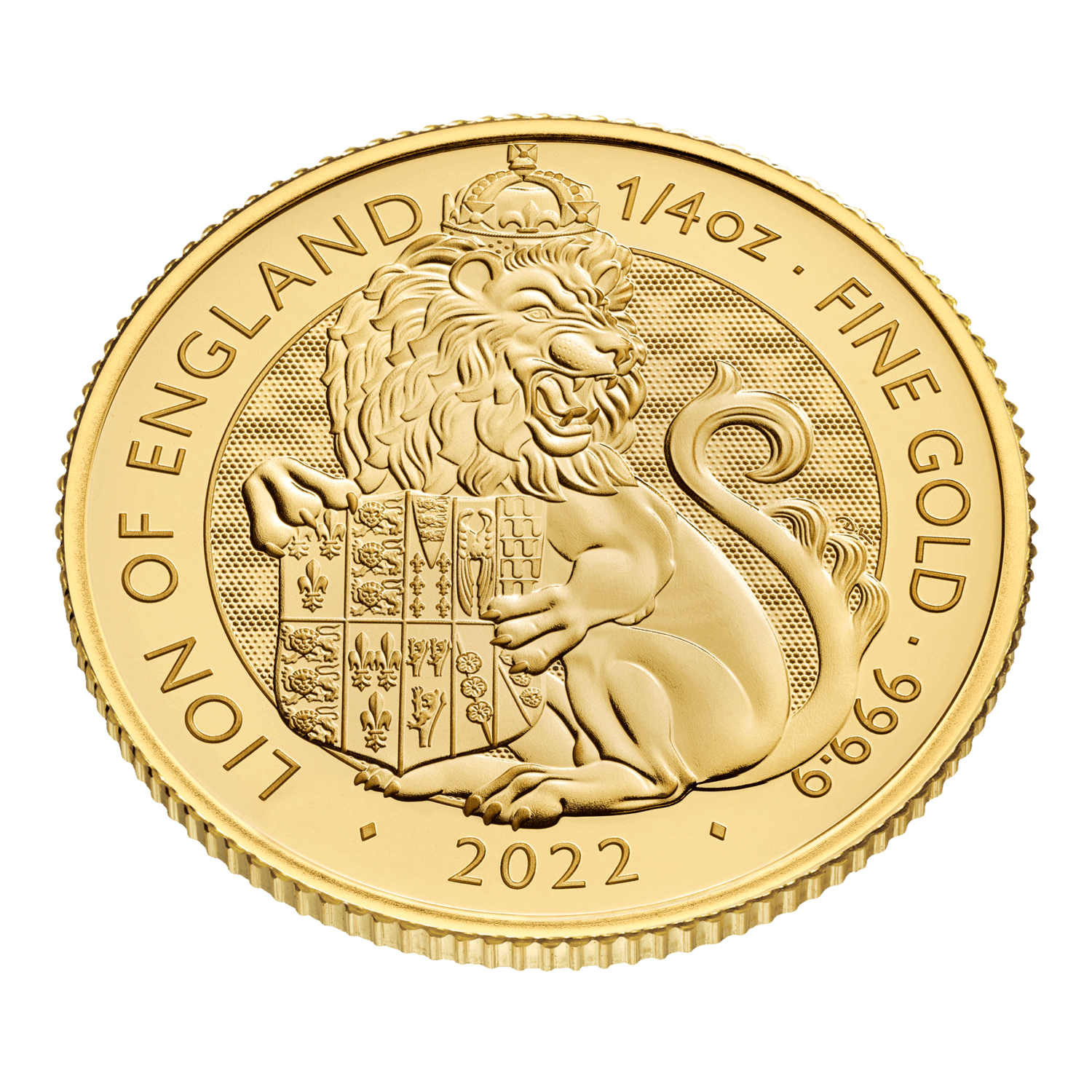 Royal Tudor Beasts 2022 Lion of England 1/4oz Gold Coin