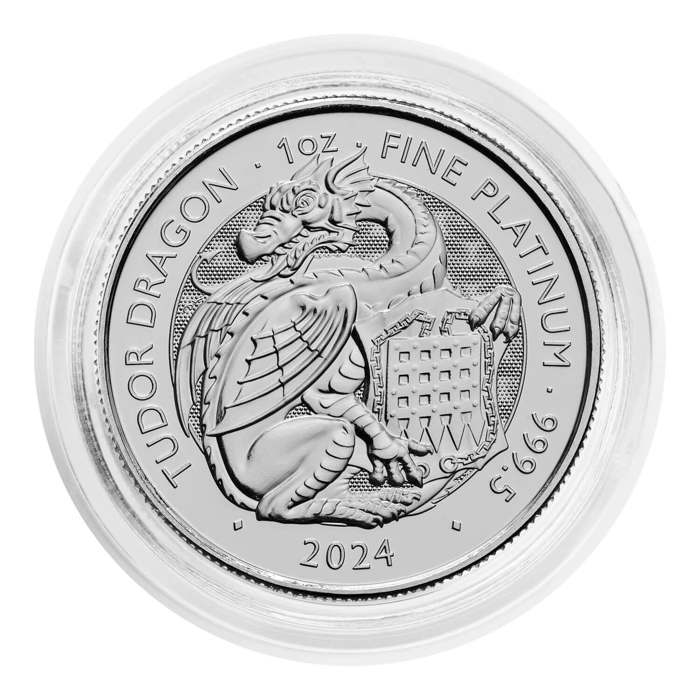 The Royal Tudor Beasts 2024 Tudor Dragon 1oz Platinum Bullion Coin
