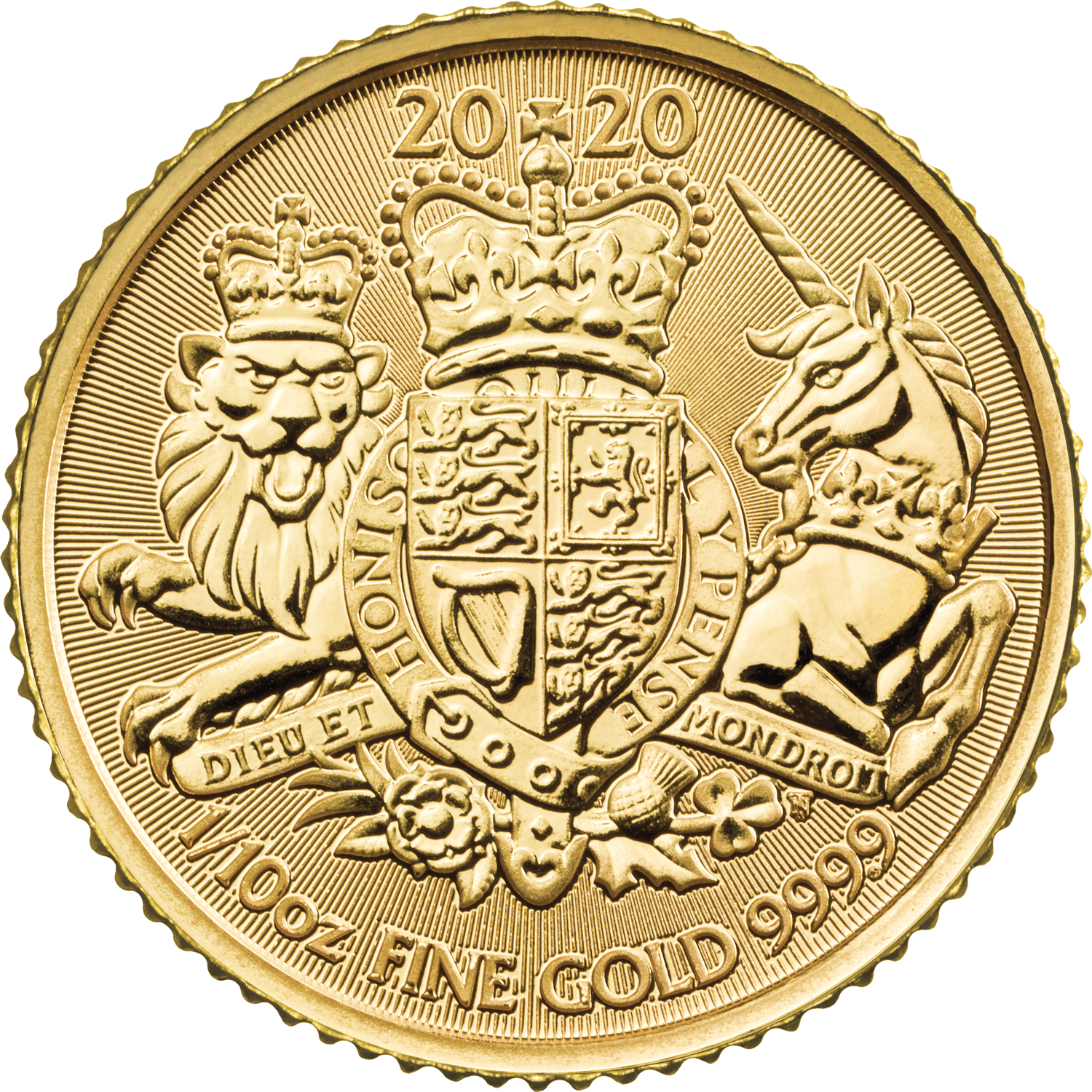 The Royal Arms 2020 1/10oz Gold Bullion Coin | The Royal Mint