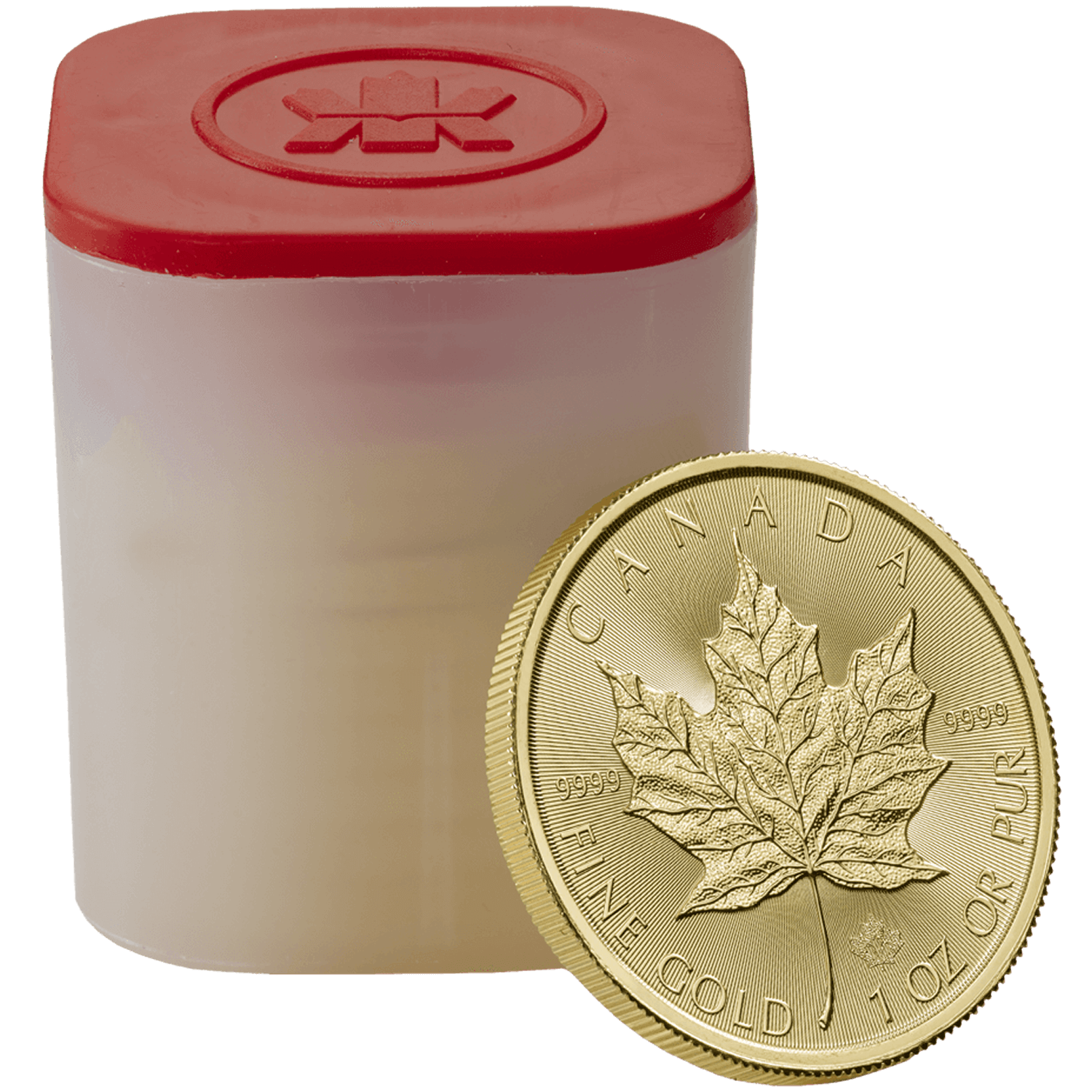 2017 1oz Canadian Maple Leaf Gold Ten Coin Tube | Royal Mint Bullion