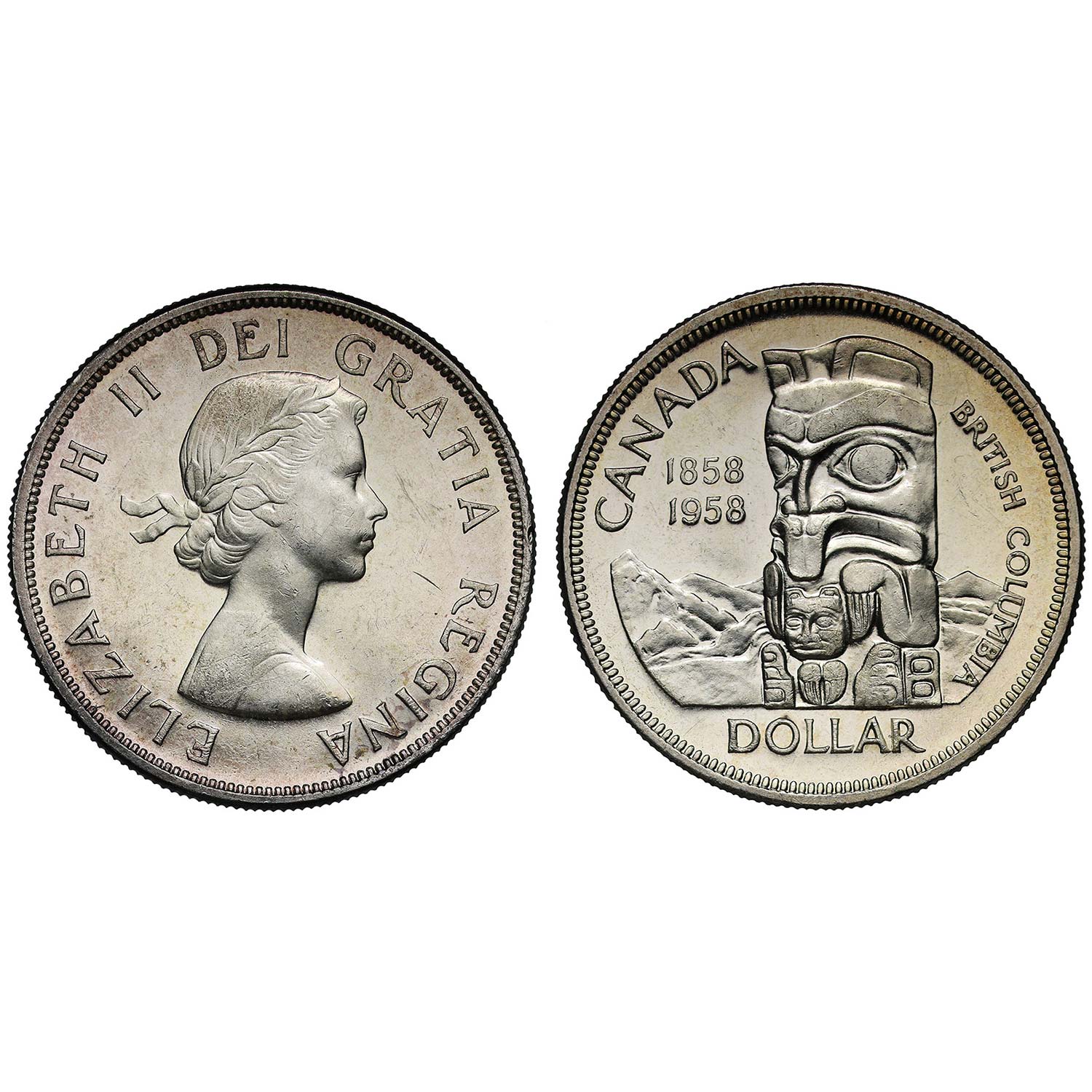 1958 buy ELIZABETH CANADIAN SILVER DOLLAR