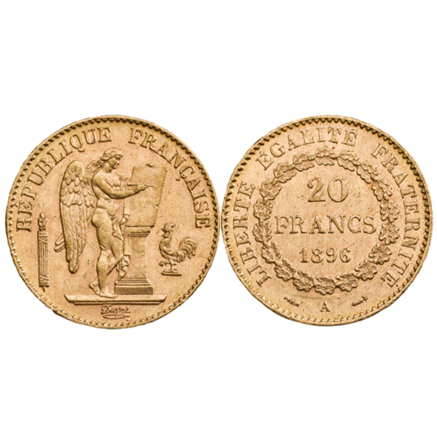 1871 1940 Gold Angel 20 Francs OR Third Republic VF Royal Mint