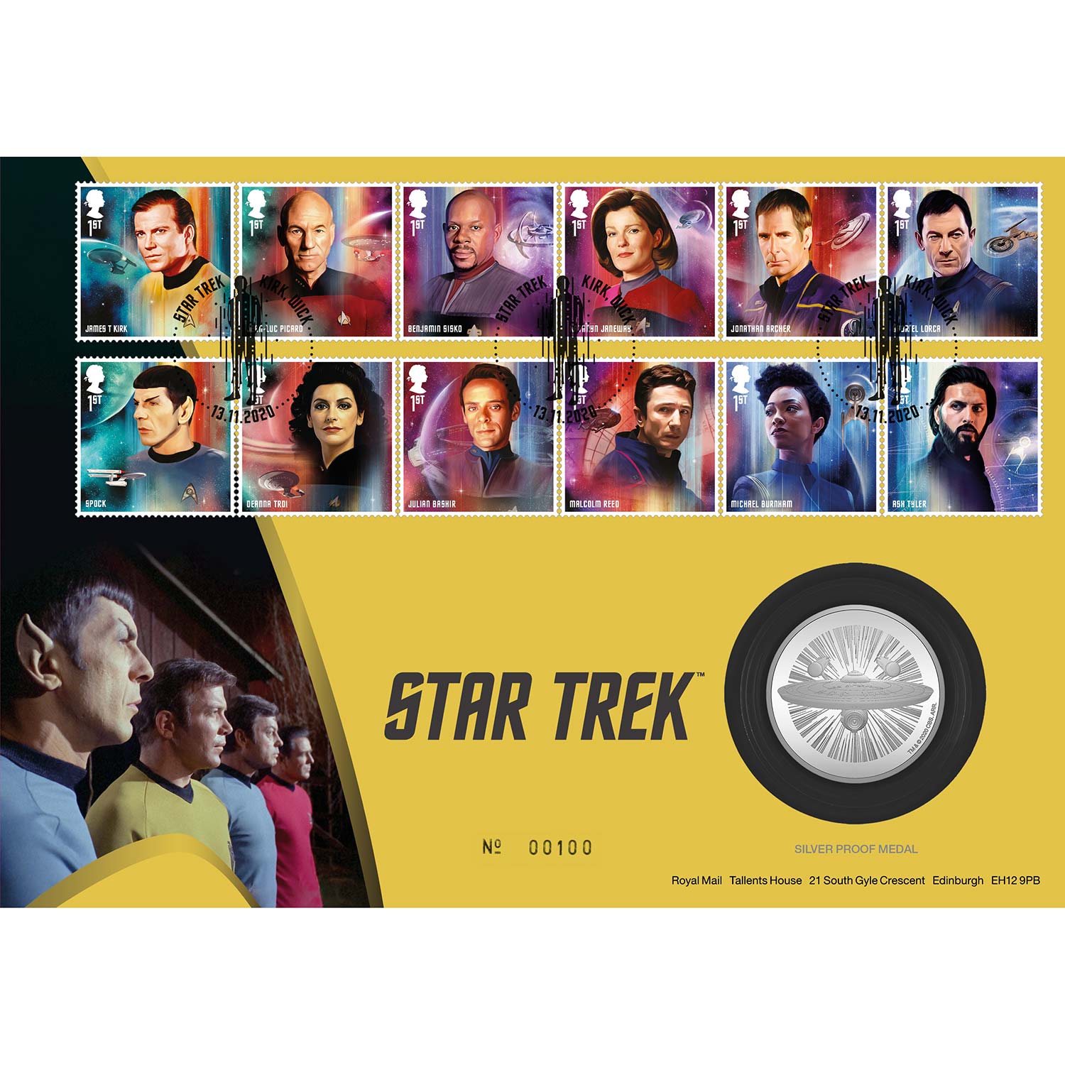 Star Trek The Original Series Limited Edition Silver Medal Cover