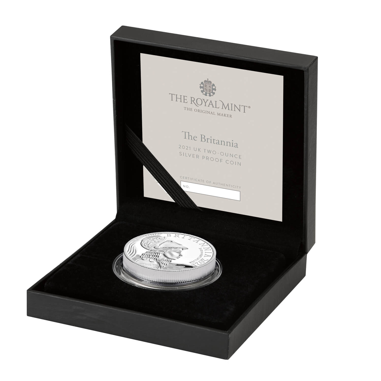 The Britannia 2021 UK Premium Exclusive Two-Ounce Silver Proof Coin