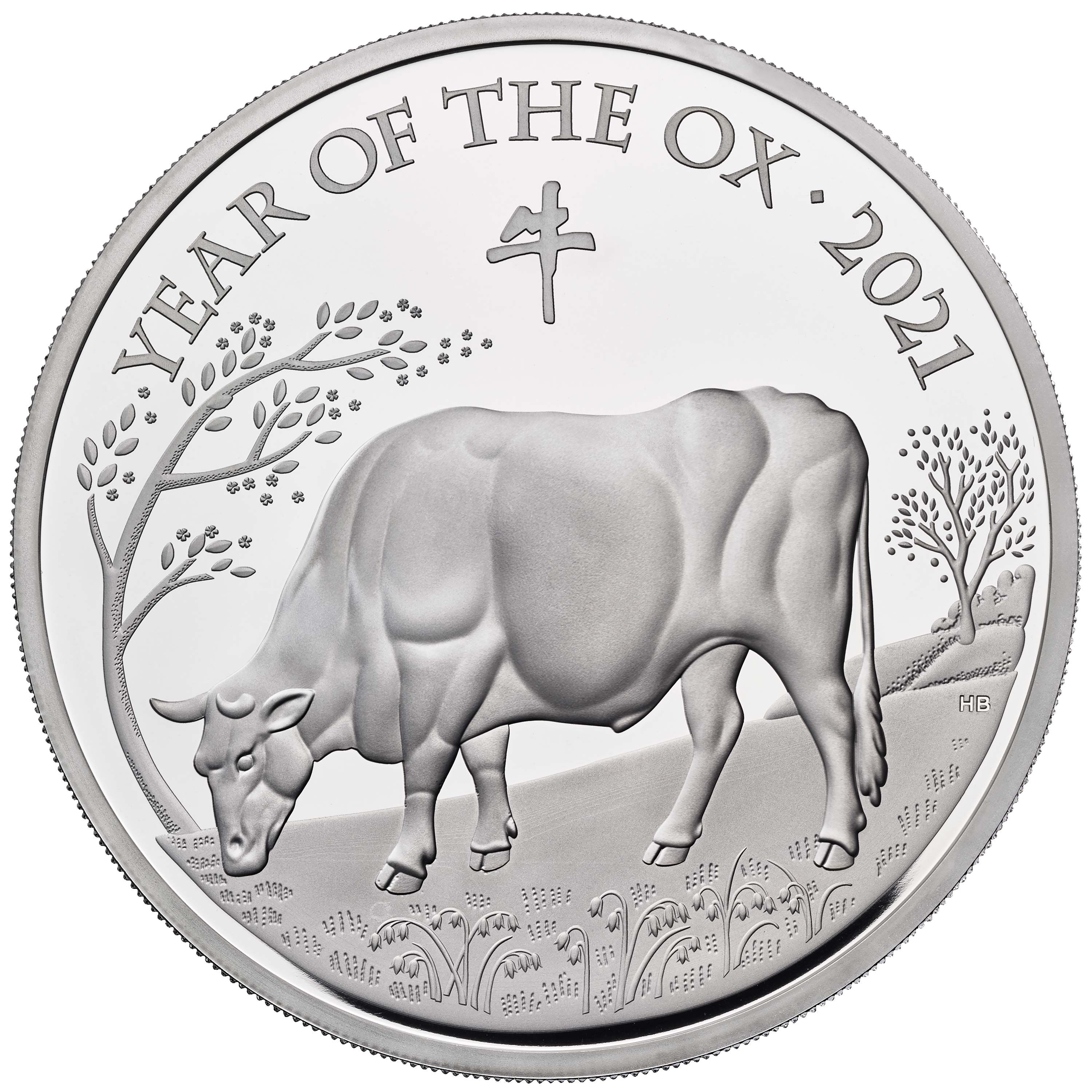 Lunar Year of the Ox 2021 UK 5oz Silver Proof Coin The Royal Mint