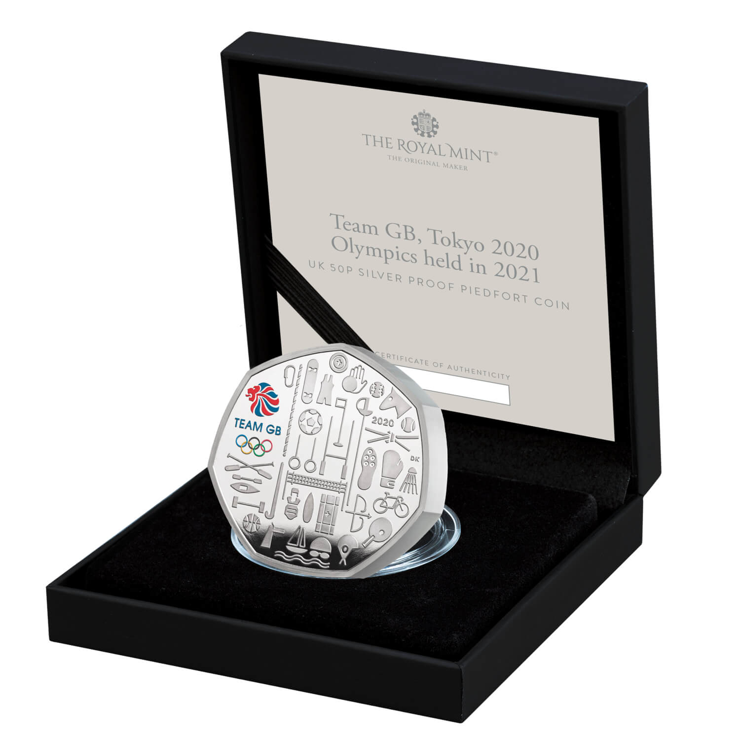 Team GB 2021 UK 50p Silver Proof Piedfort Coin