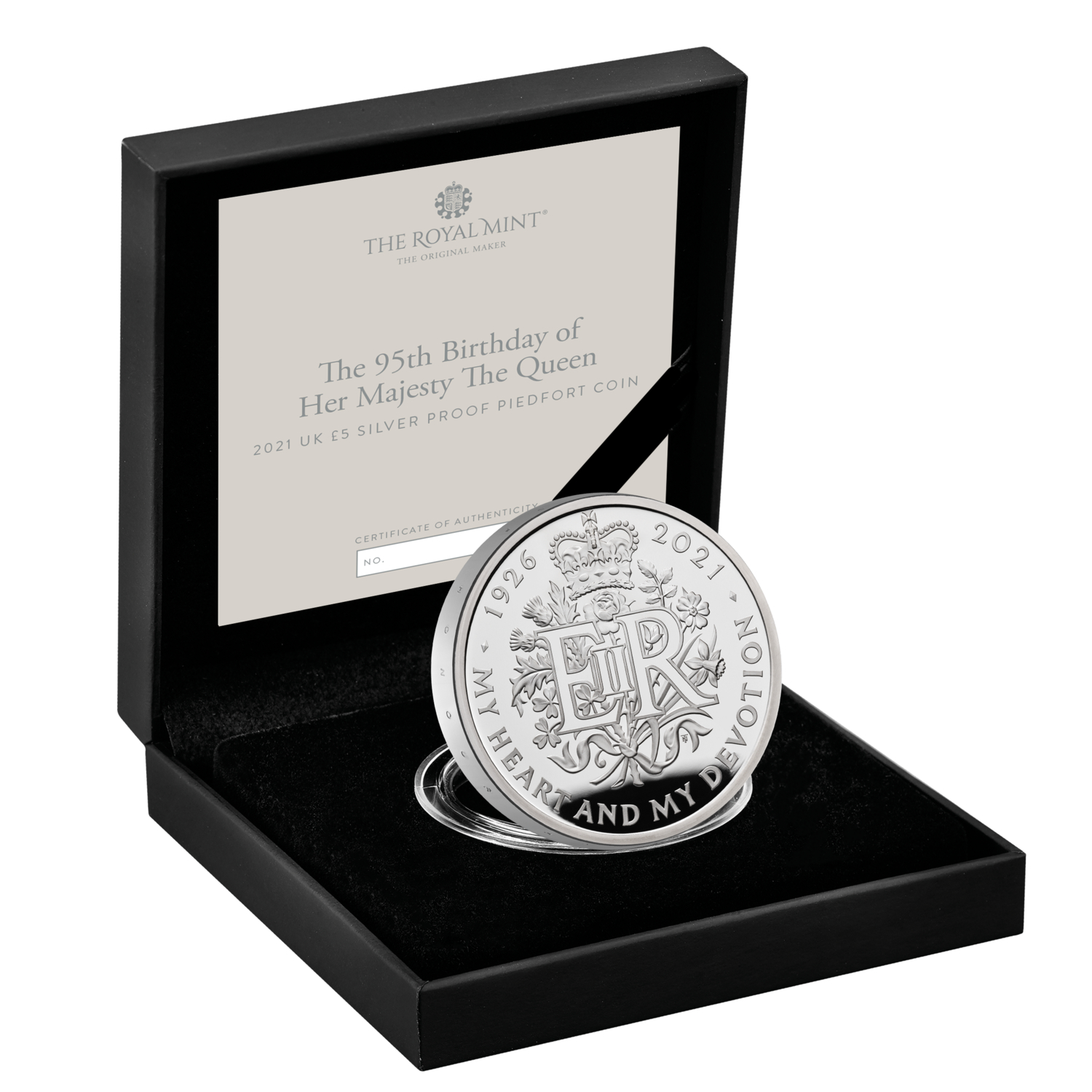 The 95th Birthday of Her Majesty the Queen 2021 £5 Silver Proof Piedfort Coin