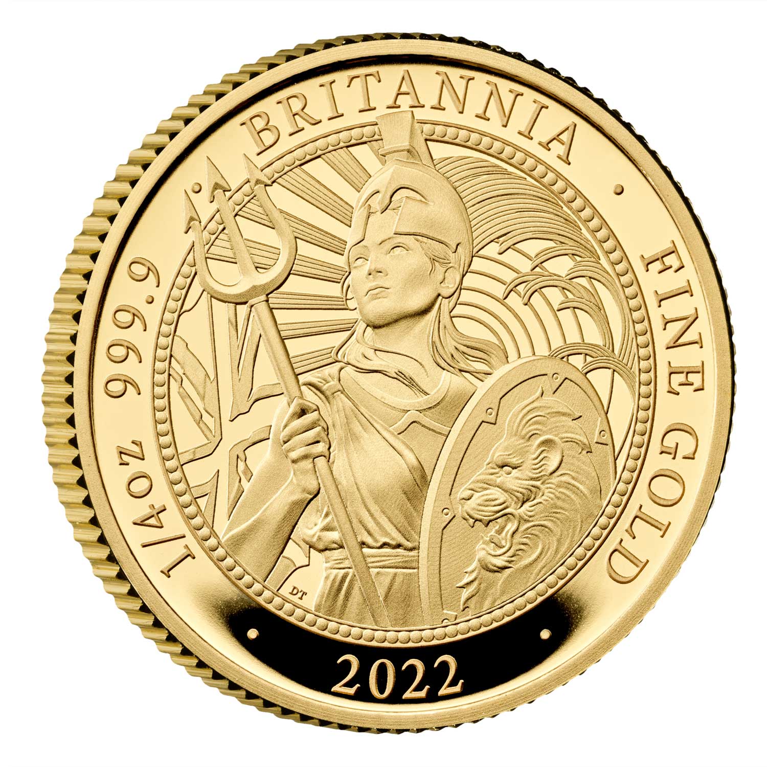The Britannia 2022 UK 1/4oz Gold Proof Coin The Royal Mint