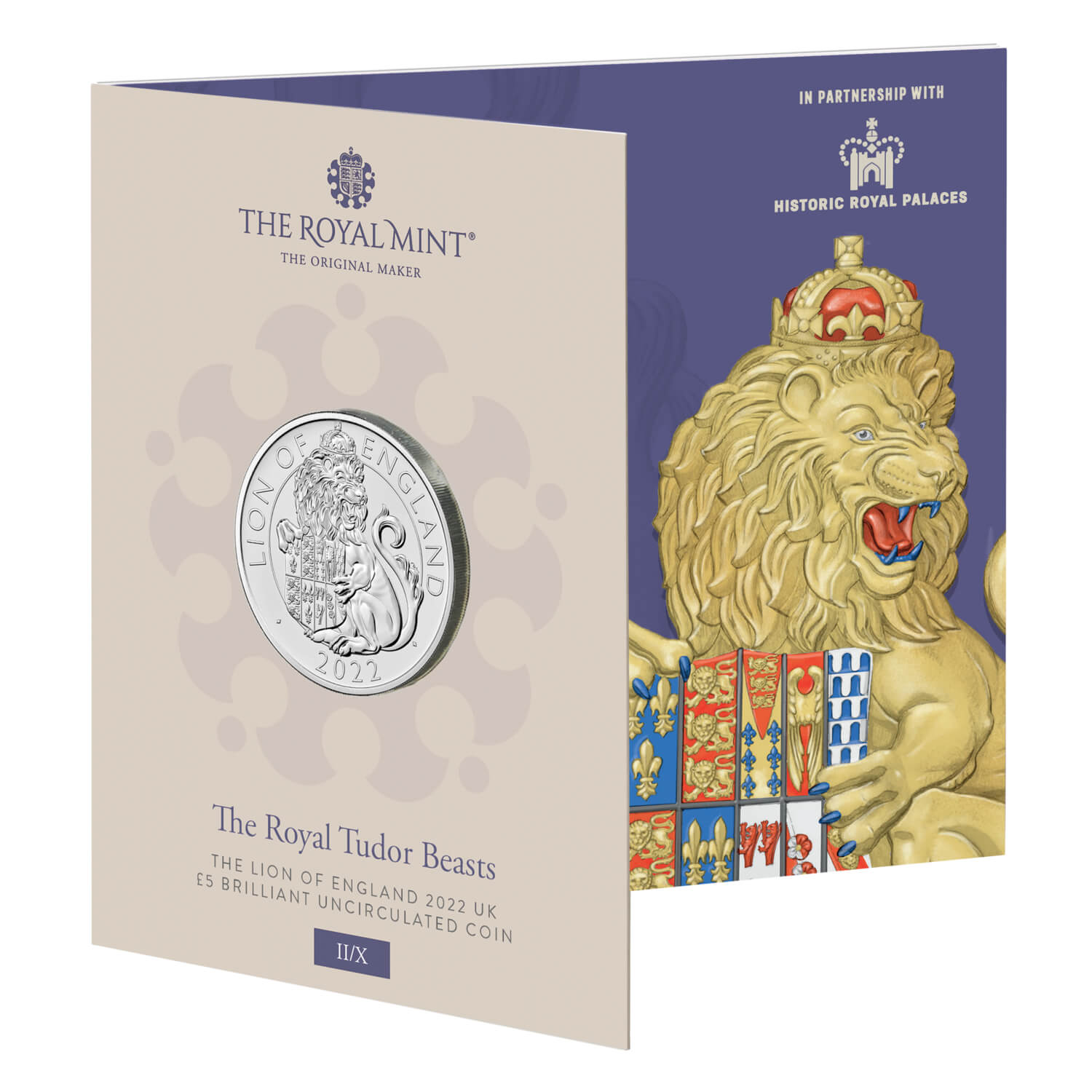 Tudor Beasts Lion England 2022 UK £5 Brilliant Uncirculated Coin TRM