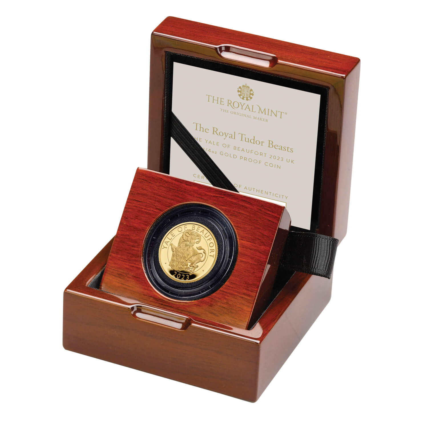 Royal Tudor Beasts Yale Beaufort 2023 UK 1/4oz Gold Proof Coin