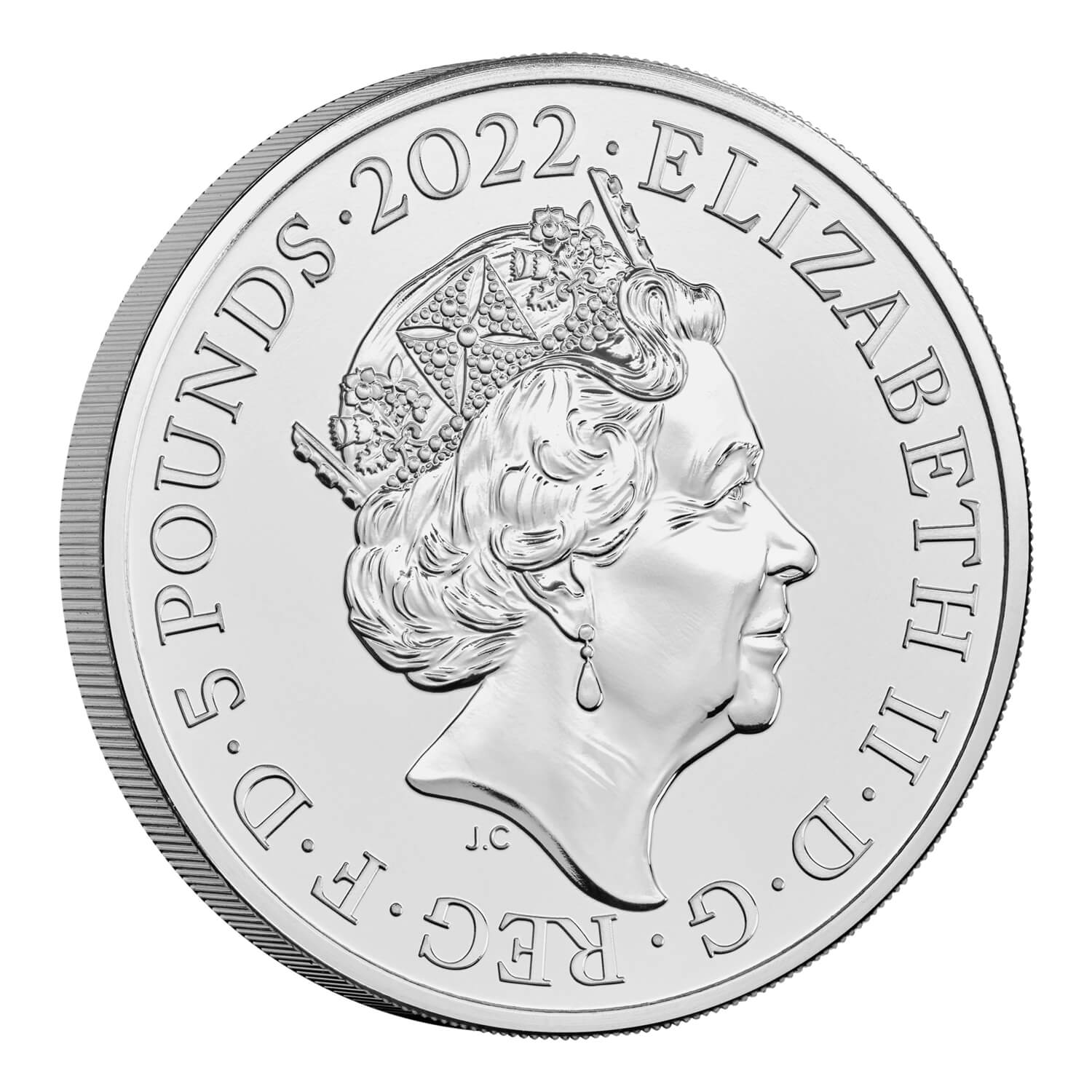 Queen's Reign Honours Investitures 2022 £5 Brilliant Uncirculated Coin