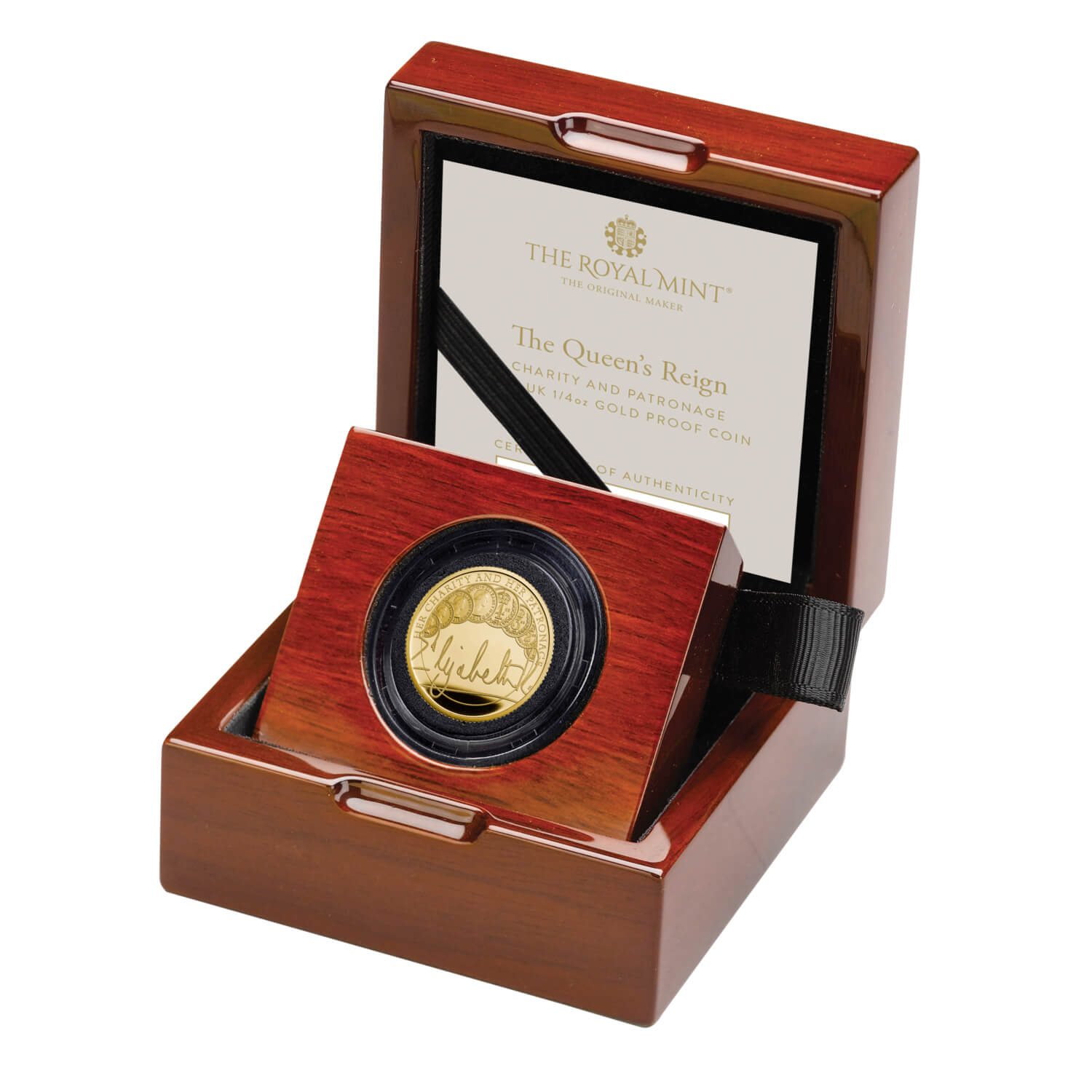 Queen's Reign Charity Patronage 2022 1/4oz Gold Proof Coin Royal Mint