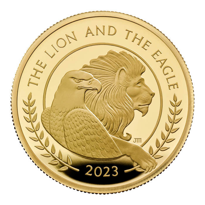 The Lion and The Eagle 2023 UK 2oz Gold Proof Coin