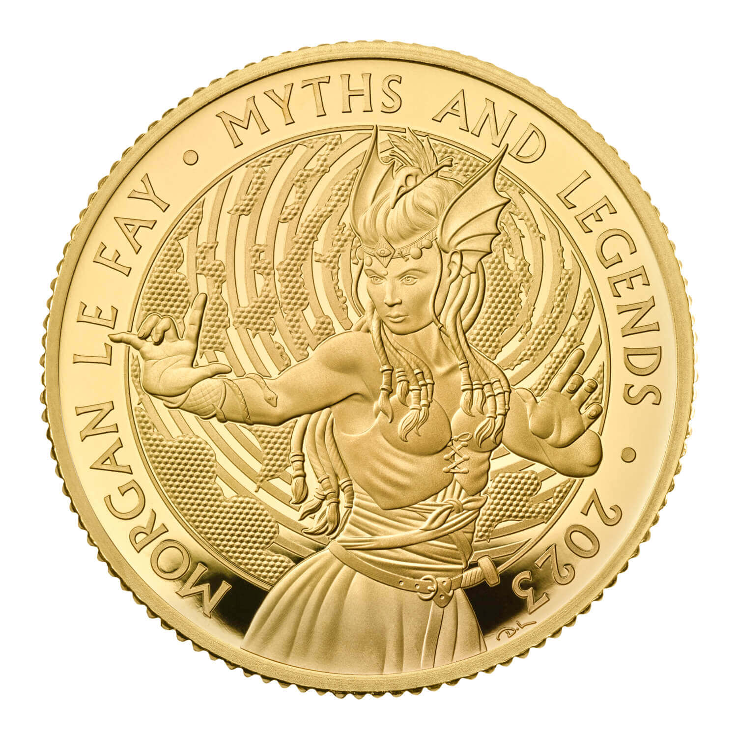 Myths and Legends Morgan Le Fay 2023 UK 1 4oz Gold Proof Coin