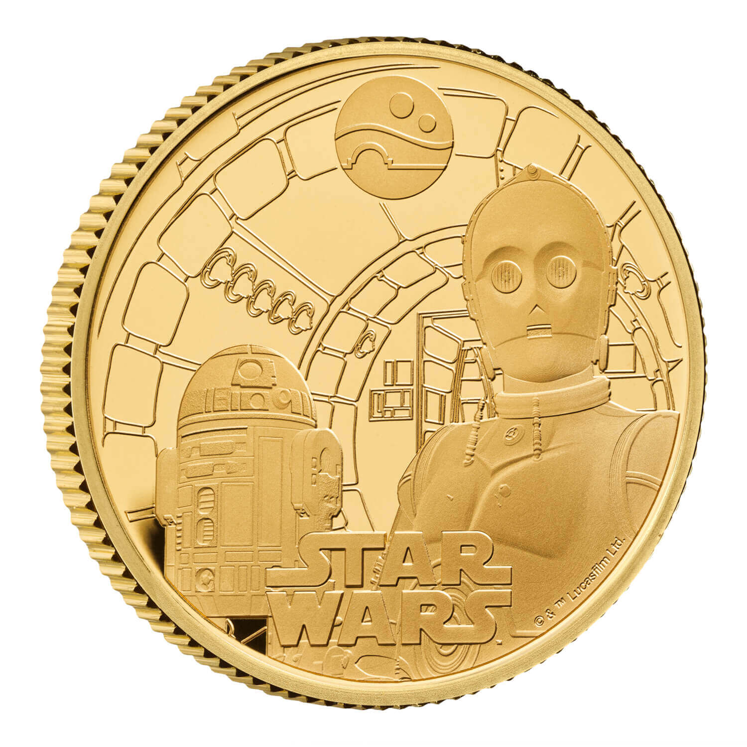 Star Wars R2 D2 and C 3PO 2023 UK 1 4oz Gold Proof Coin The