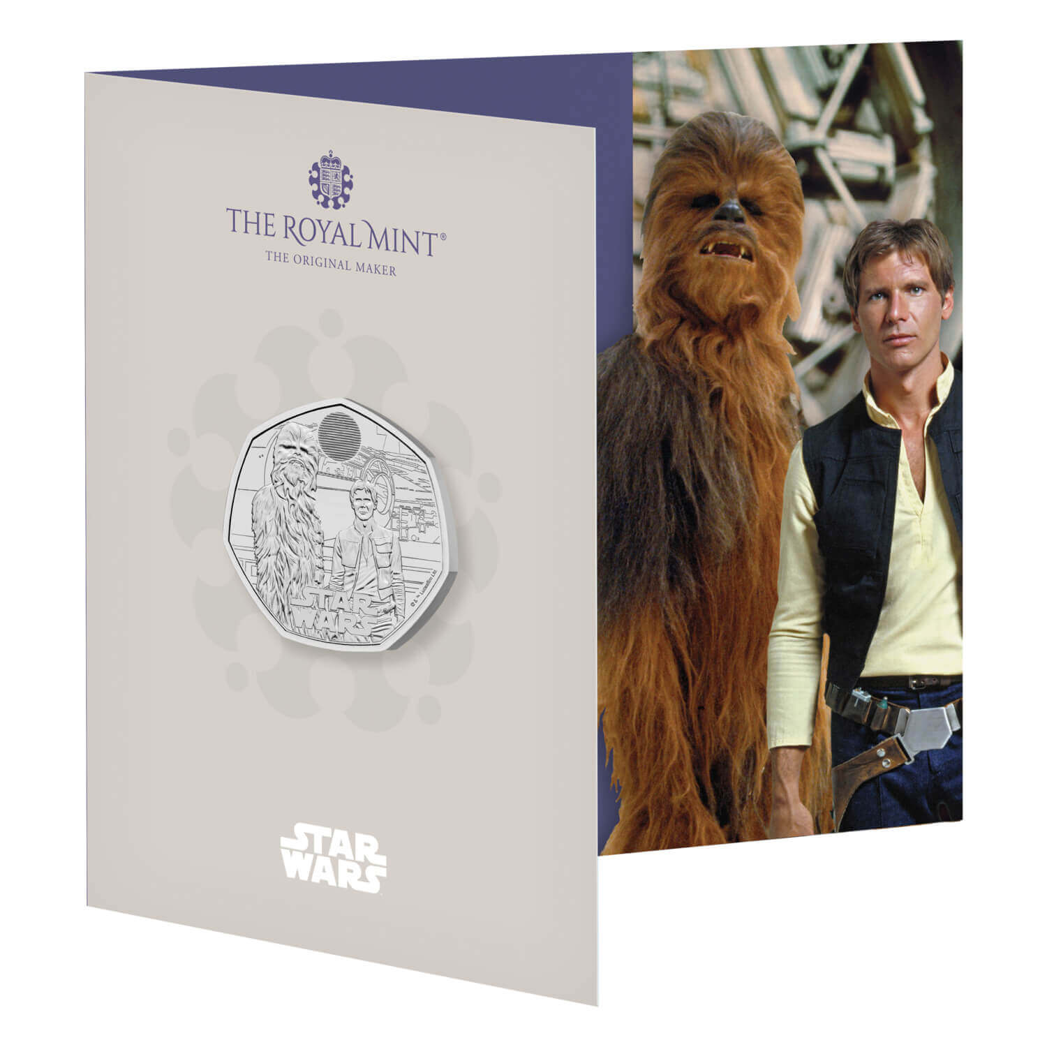 Star Wars Han Solo and Chewbacca 2024 UK 50p Brilliant Uncirculated
