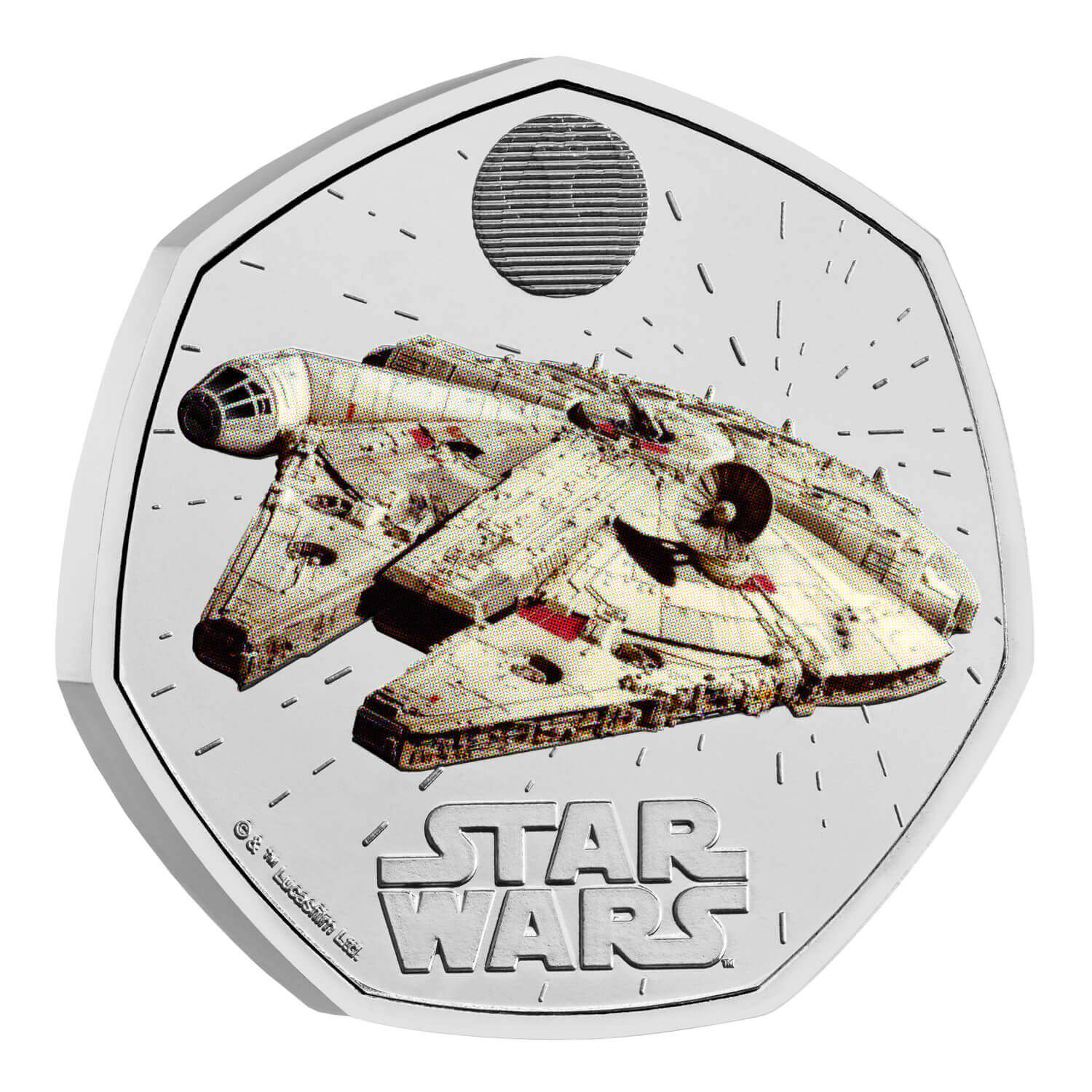 Star Wars Millennium Falcon 2024 50p BU Colour Coin The Royal Mint