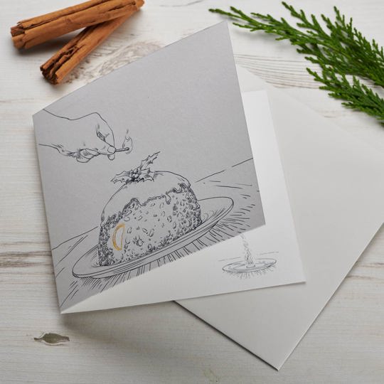 Christmas Pudding Greeting Card Royal Mint