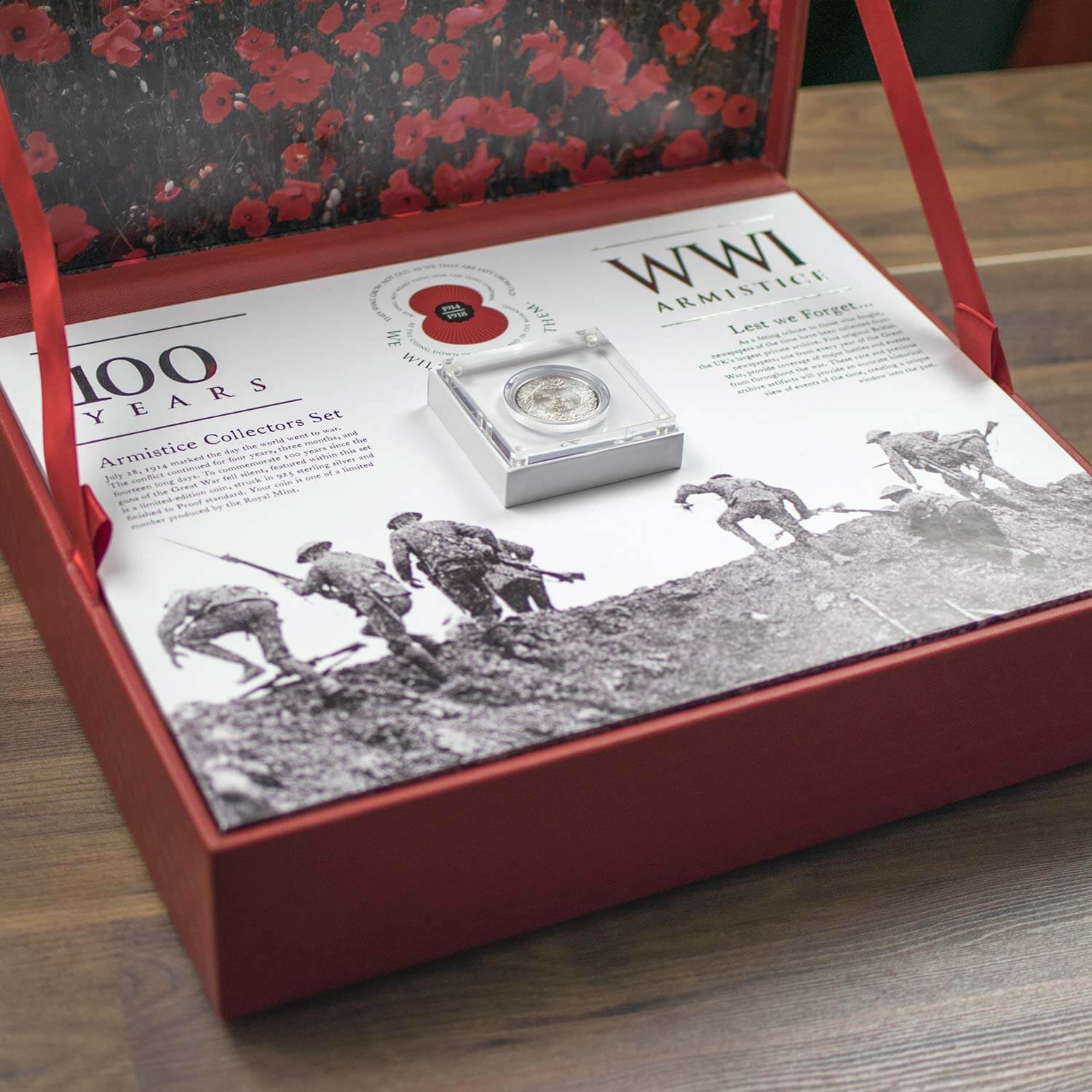 Royal Mint Armistice Collection Box Silver