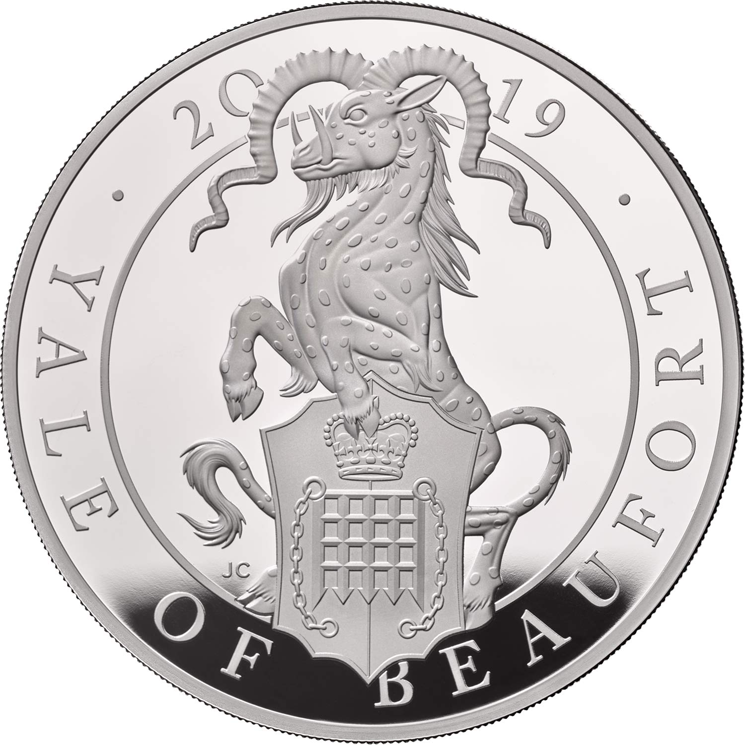 The Queen's Beasts The Yale of Beaufort 2019 UK Ten-Ounce Silver Proof Coin