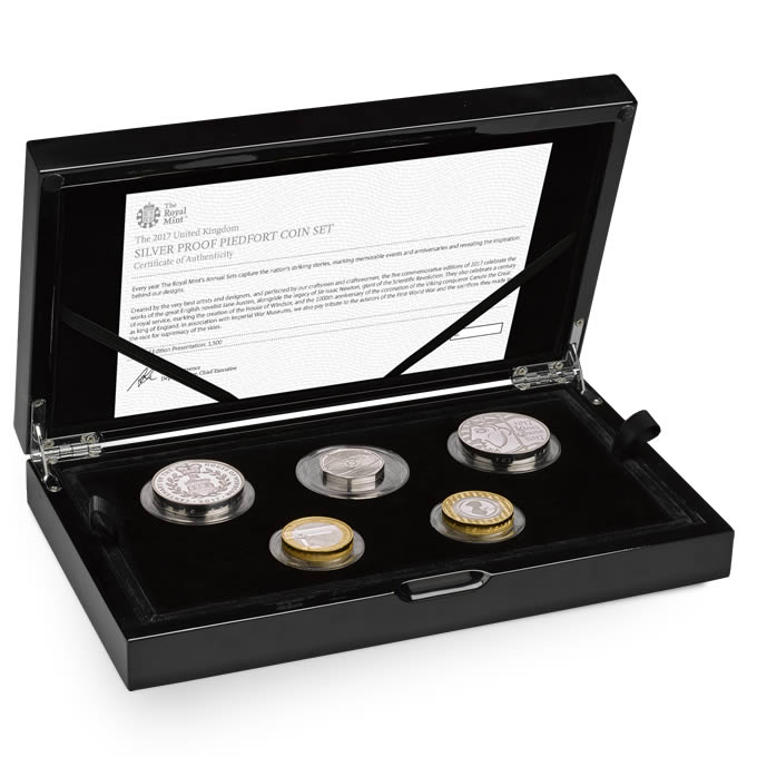 The 2017 UK Silver Proof Piedfort Coin Set